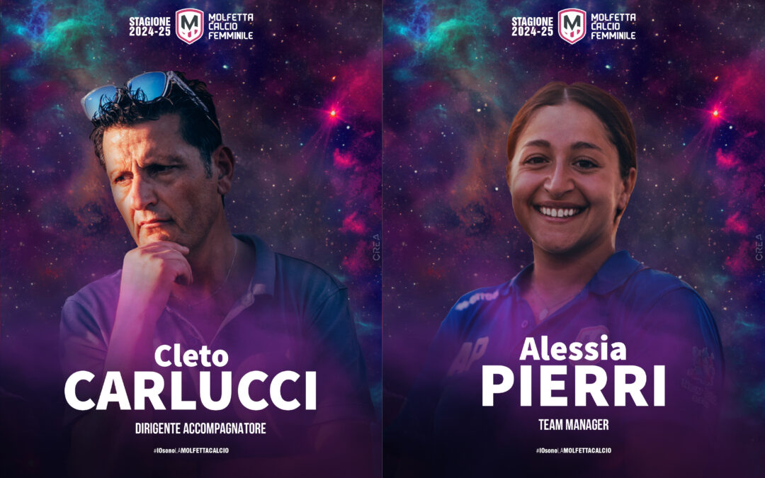 Cleto Carlucci e Alessia Pierri completano lo staff tecnico della Molfetta Calcio Femminile