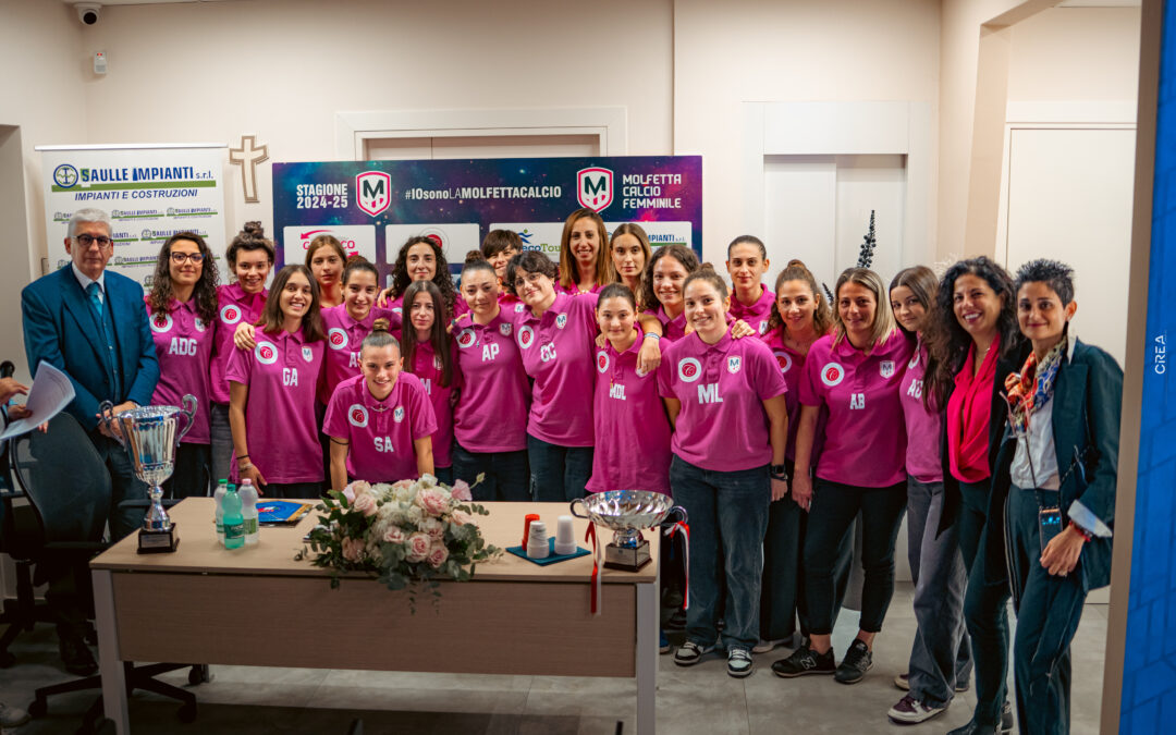 Il Presidente Tisci alla presentazione ufficiale della Molfetta Calcio Femminile